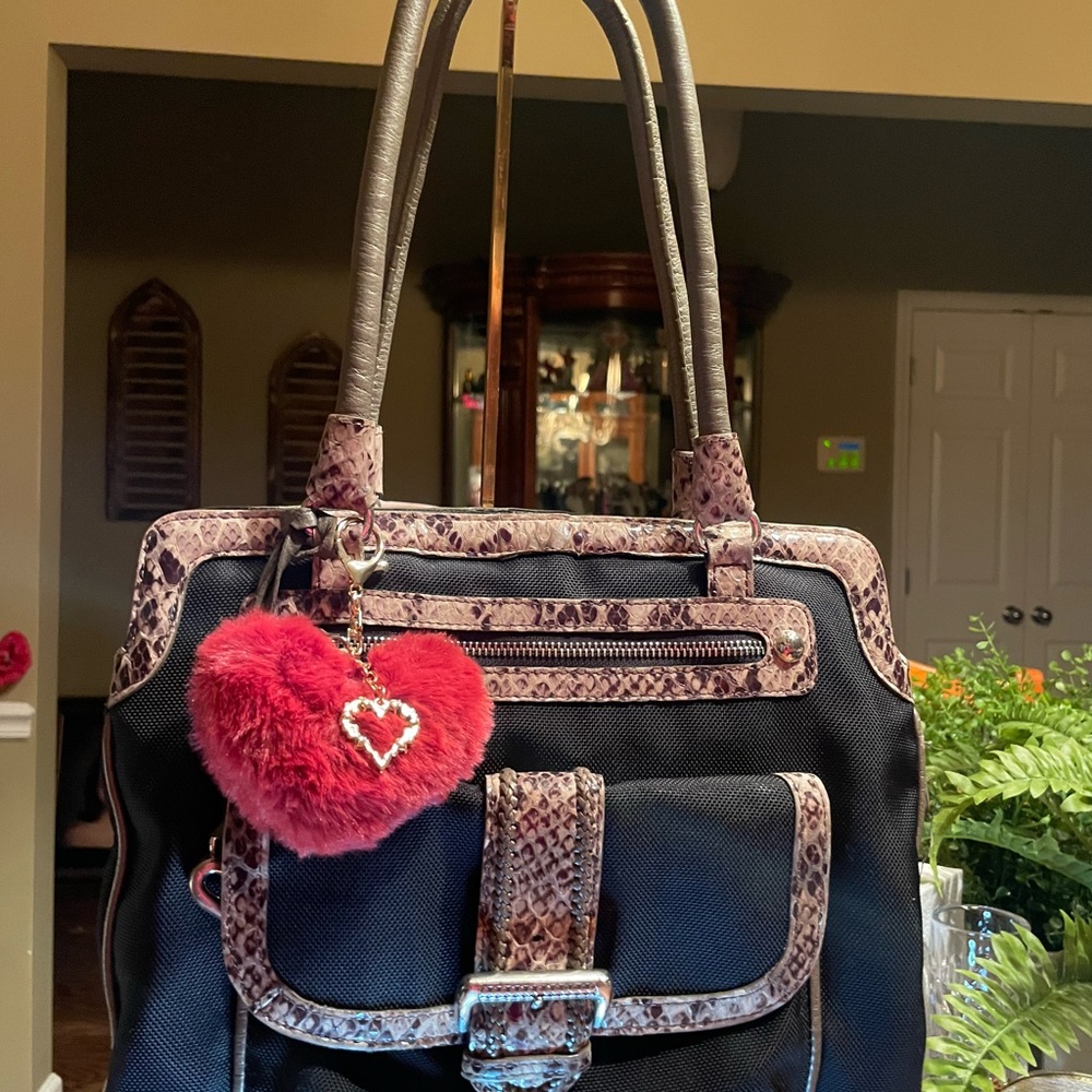 Brighton Stylish Black and Tan Women's Bag - Picture 3 of 11
